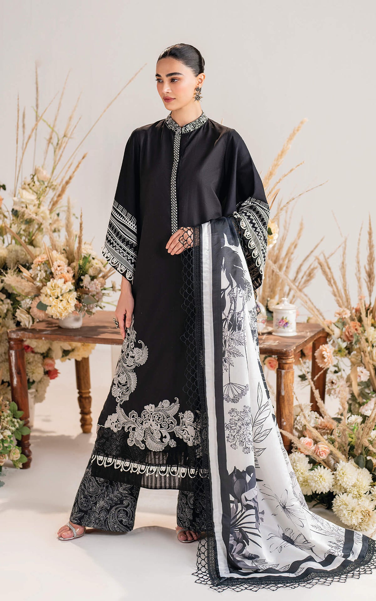 Velour-MW-05 | 3Pc Unstitched Suit Winter Meraki By Asifa & Nabeel