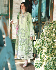 3-PC Unstitched Embroidered Lawn The Secret Garden By Mushq | Verdant Bloom