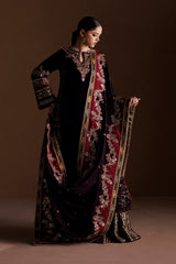 Embroidered Velvet  3pcs Suit By IZNIK