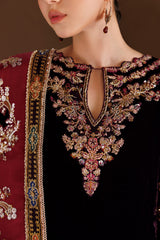 Embroidered Velvet  3pcs Suit By IZNIK