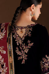 Embroidered Velvet  3pcs Suit By IZNIK