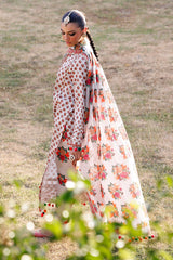 3-PC Unstitched Embroidered Lawn By Charizma | CH6-06