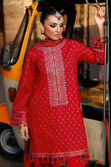 3-PC Unstitched Embroidered printed Lawn By Charizma | CH6-03