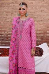 3-PC Unstitched Embroidered printed Lawn By Charizma | CH6-01