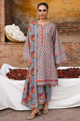 3-PC Unstitched Embroidered printed Lawn By Charizma | CH6-04