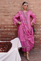 3-PC Unstitched Embroidered Lawn By Charizma | CH6-01
