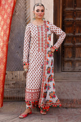 3-PC Unstitched Embroidered Lawn By Charizma | CH6-06