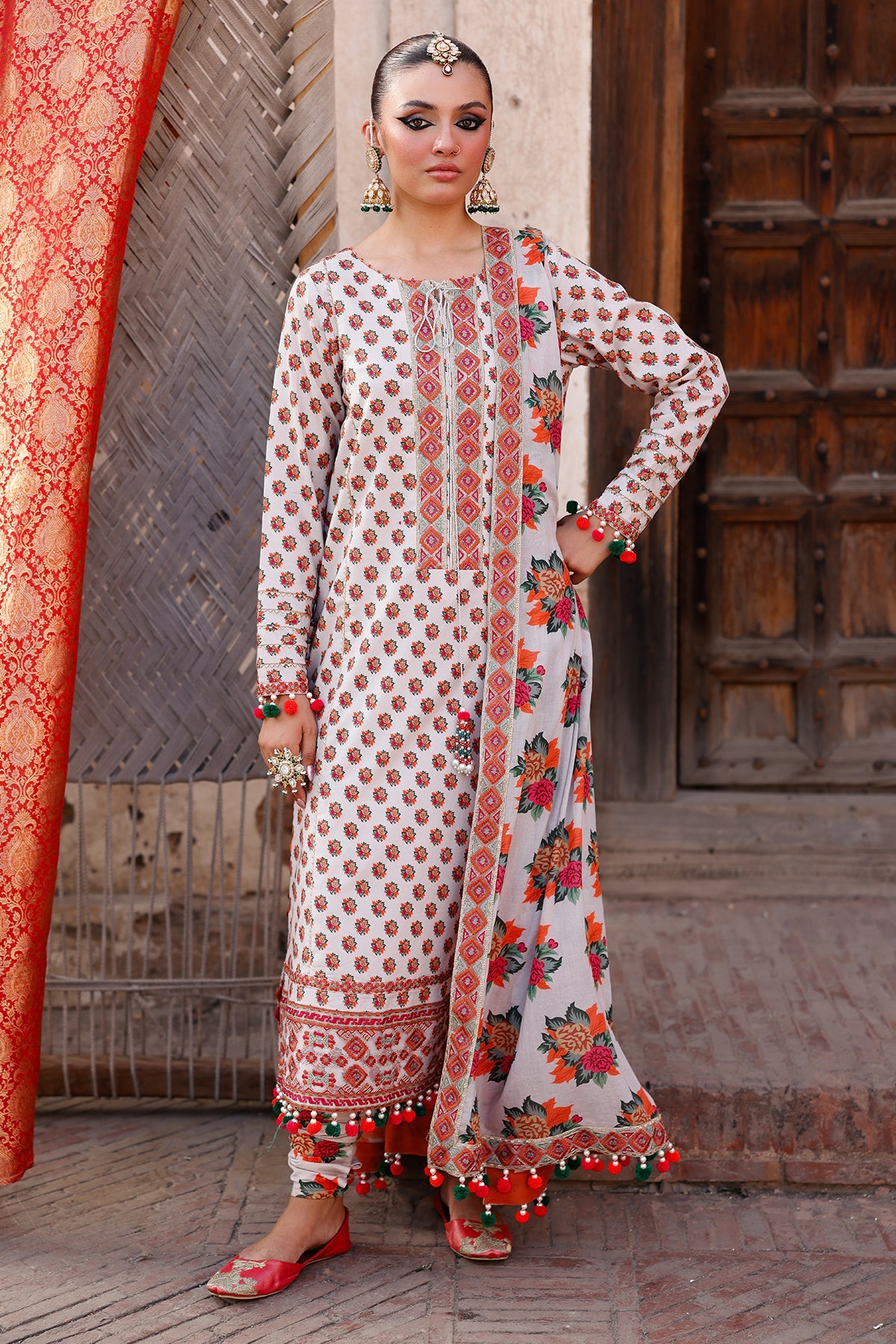 3-PC Unstitched Embroidered printed Lawn By Charizma | CH6-06
