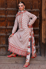 3-PC Unstitched Embroidered Lawn By Charizma | CH6-06