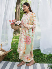 3-PC Unstitched Printed Lawn Whimsical Garden By Celts | WG - 01