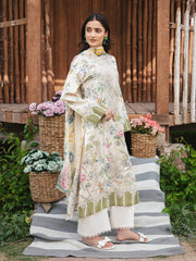 3-PC Unstitched Printed Lawn Whimsical Garden By Celts | WG - 02