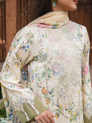 3-PC Unstitched Printed Lawn Whimsical Garden By Celts | WG - 02