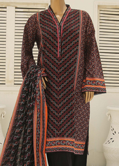 Bin Saeed  WKF-048-3 Piece Khaddar Printed Collection