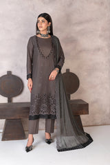 3-PC Unstitched Lawn Embroidered Shirt Crinkle Embroidered Dupatta Laaj By Wania | WL-362