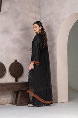 3-PC Unstitched Lawn Embroidered Shirt Crinkle Embroidered Dupatta Laaj By Wania | WL-362