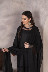 3-PC Unstitched Lawn Embroidered Shirt Crinkle Embroidered Dupatta Laaj By Wania | WL-362