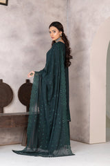 3-PC Unstitched Lawn Embroidered Shirt Crinkle Embroidered Dupatta Laaj By Wania | WL-362