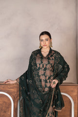 3-PC Unstitched Lawn Embroidered Laser Cutwork Madiha By Wania | WL-365