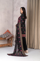 3-PC Unstitched Lawn Embroidered Laser Cutwork Madiha By Wania | WL-368