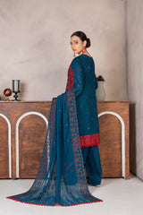 3-PC Unstitched Lawn Embroidered Laser Cutwork Madiha By Wania | WL-369