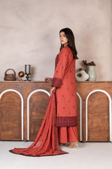 3-PC Unstitched Lawn Embroidered Laser Cutwork Madiha By Wania | WL-372