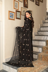3-PC Unstitched Lawn Shirt Crinkle Embroidered Dupatta Nayab By Wania | WL-374