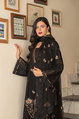 3-PC Unstitched Lawn Shirt Crinkle Embroidered Dupatta Nayab By Wania | WL-374