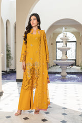 3-PC Unstitched Lawn Shirt Crinkle Embroidered Dupatta Nayab By Wania | WL-375
