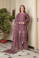3-PC Unstitched Lawn Shirt Crinkle Embroidered Dupatta Nayab By Wania |  WL-376