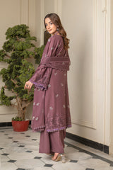 3-PC Unstitched Lawn Shirt Crinkle Embroidered Dupatta Nayab By Wania |  WL-376