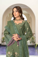 3-PC Unstitched Lawn Shirt Crinkle Embroidered Dupatta Nayab By Wania | WL-377