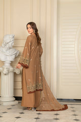 3-PC Unstitched Lawn Shirt Crinkle Embroidered Dupatta Nayab By Wania | WL-378