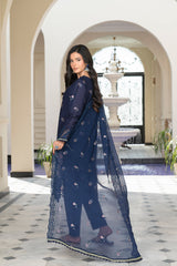 3-PC Unstitched Lawn Shirt Crinkle Embroidered Dupatta Nayab By Wania | WL-380
