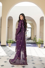 3-PC Unstitched Lawn Shirt Crinkle Embroidered Dupatta Nayab By Wania | WL-381