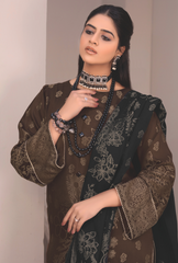 WP-48 | 3 Pc Unstitched Suit Viscose Silk Jacquard Collection Vol 1 Aabroo By Wania