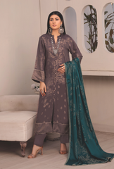 WP-42 | 3 Pc Unstitched Suit Viscose Silk Jacquard Collection Vol 1 Aabroo By Wania
