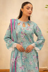 09 | 2Pc Unstitched Suit Lawn Collection By Zellbury