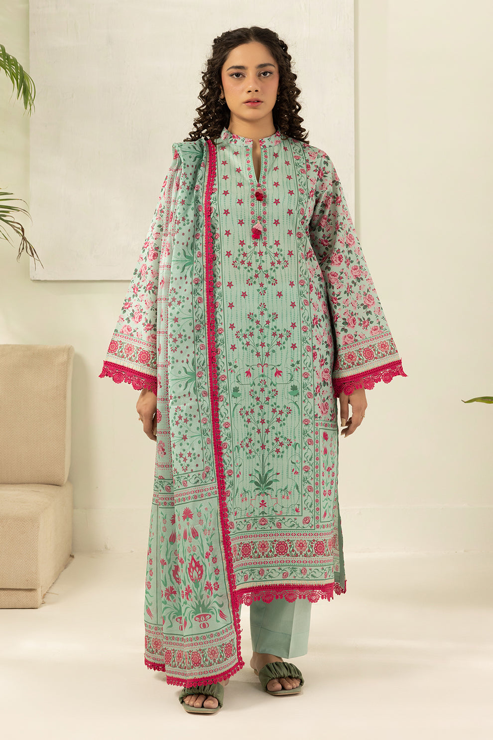 3-PC Unstitched Digital Printed Lawn By Zellbury | 0477