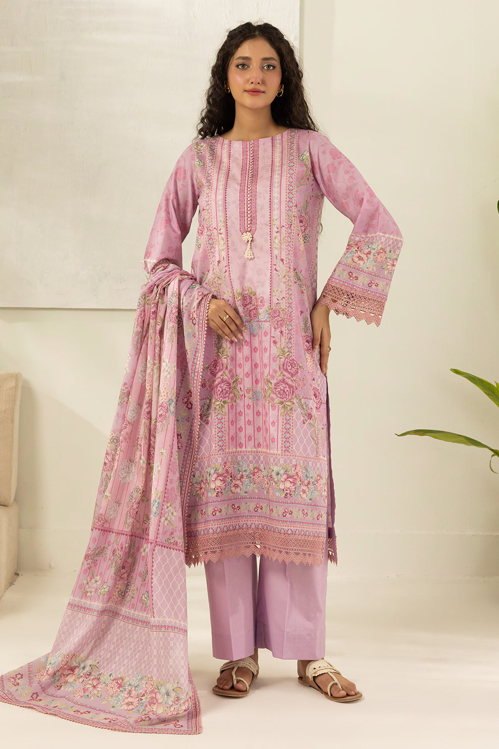 3-PC Unstitched Digital Printed Lawn By Zellbury | 0480