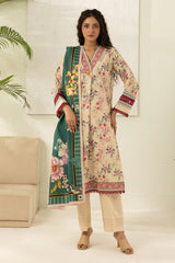 3-PC Unstitched Digital Printed Lawn By Zellbury | 0536