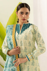 3-PC Unstitched Digital Printed Lawn By Zellbury | 0553