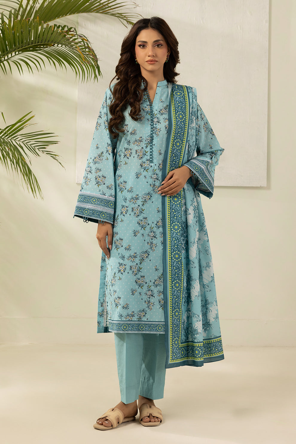 3-PC Unstitched Digital Printed Lawn By Zellbury |  0622