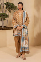 3-PC Unstitched Digital Printed Lawn By Zellbury | 0675