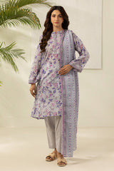 3-PC Unstitched Digital Printed Lawn By Zellbury | 0676