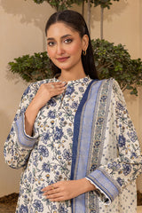 3-PC Unstitched Digital Printed Lawn By Zellbury | 0679