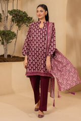 3-PC Unstitched Digital Printed Lawn By Zellbury | 0681