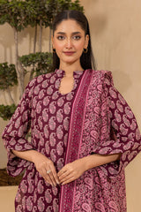 3-PC Unstitched Digital Printed Lawn By Zellbury | 0681