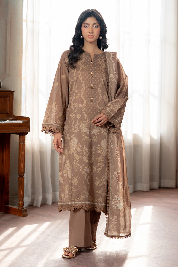3-PC Unstitched Digital Printed Lawn By Zellbury | 0690