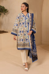 3-PC Unstitched Digital Printed Lawn By Zellbury | 0691