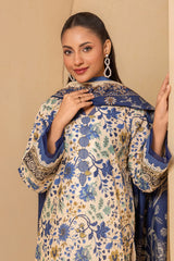 3-PC Unstitched Digital Printed Lawn By Zellbury | 0691